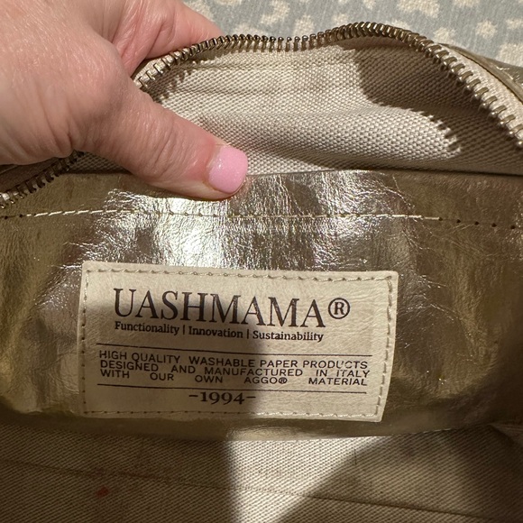 TRACOLLA CROSSBODY BAG LARGE Metallic Gold Platino - Picture 9 of 10